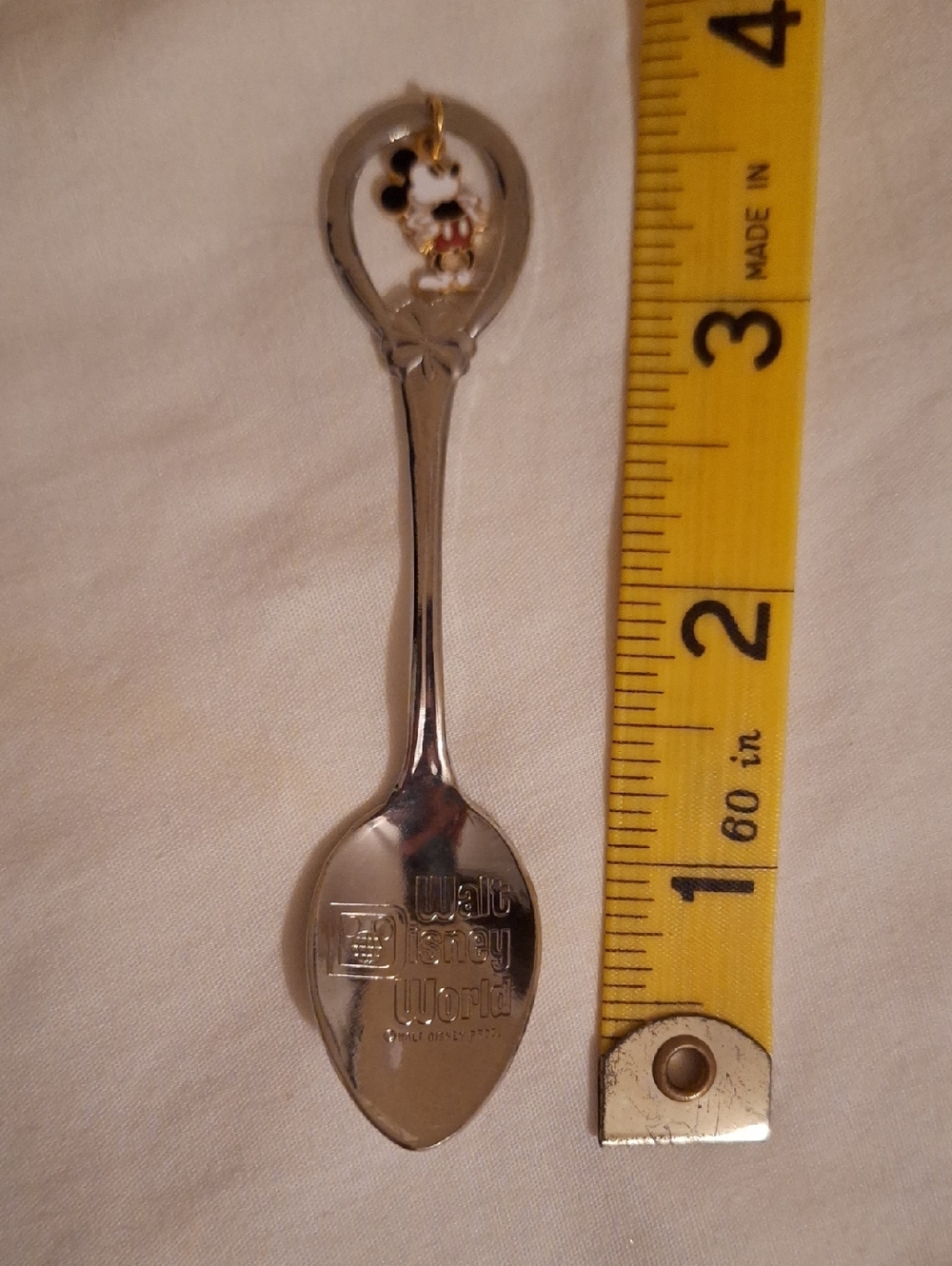 Walt Disney World Souvenir Spoon with Mickey Charm - Silver Tone